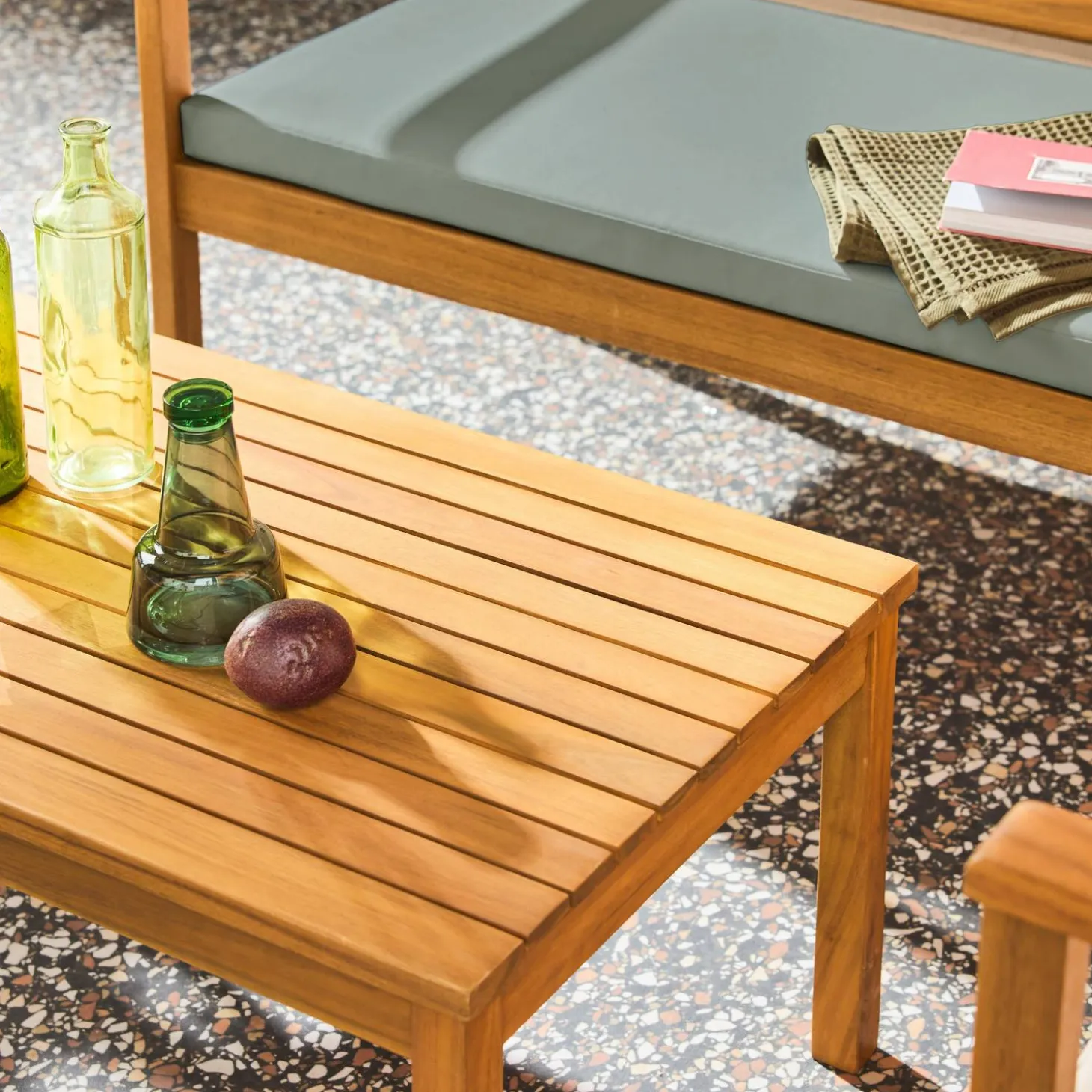 Loungeset acaciahout voor 4 personen