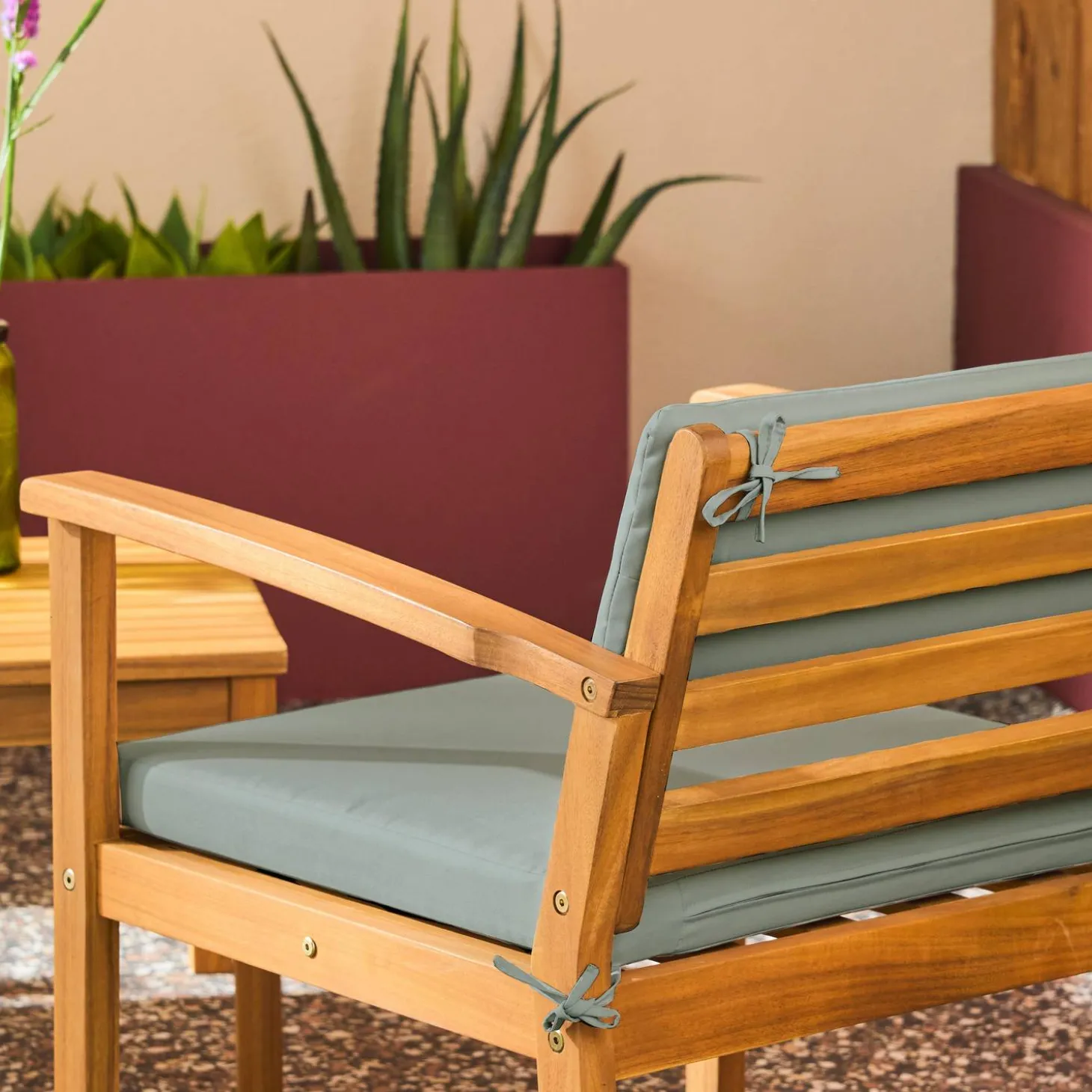 Loungeset acaciahout voor 4 personen