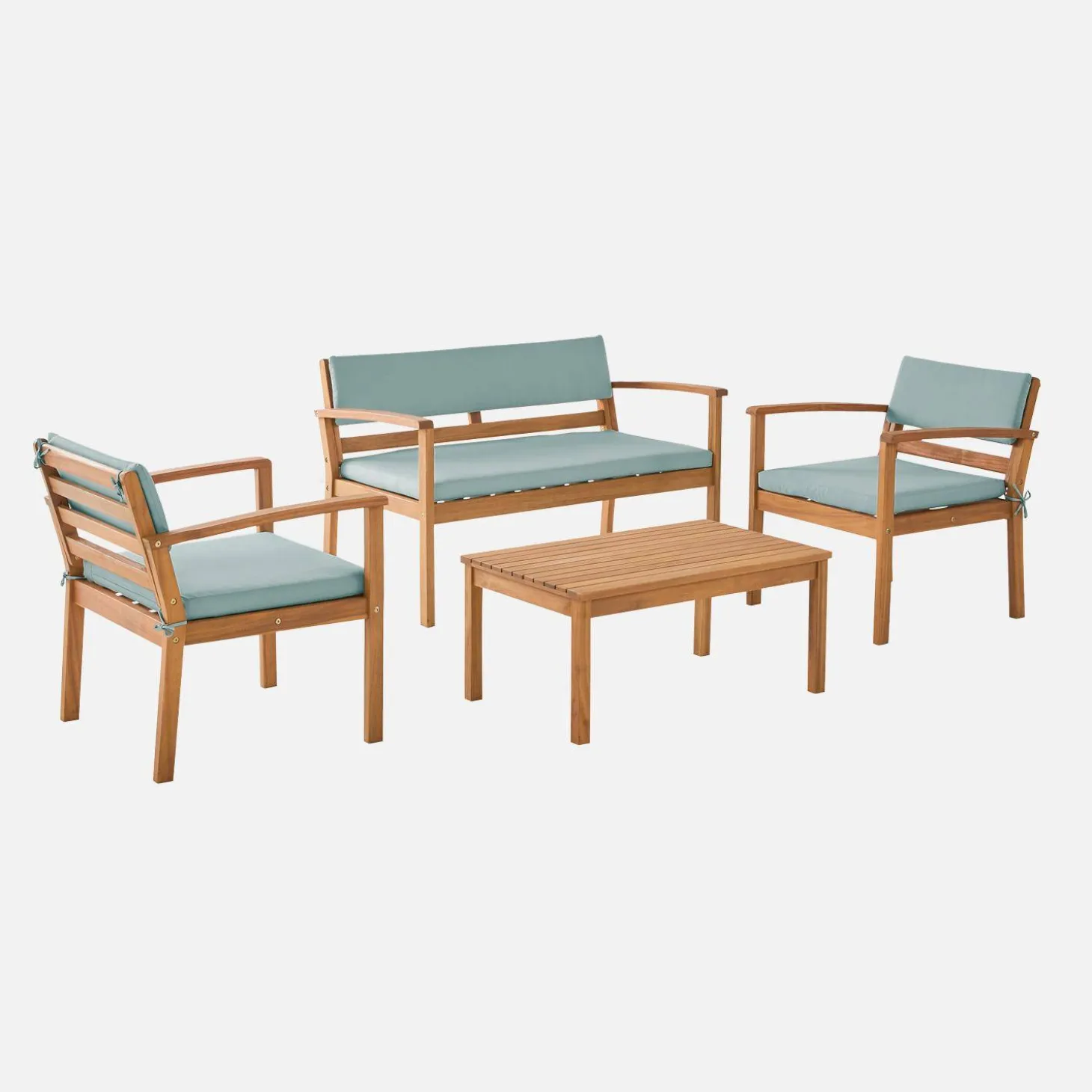 Loungeset acaciahout voor 4 personen