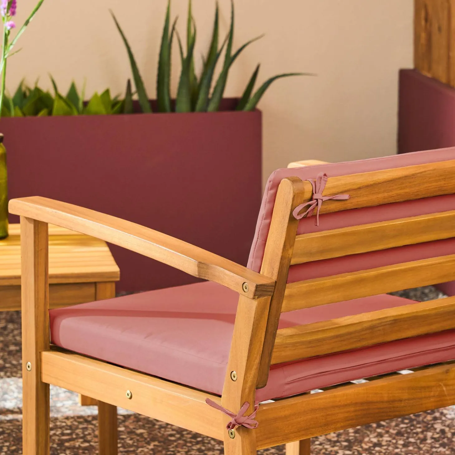 Loungeset acaciahout voor 4 personen