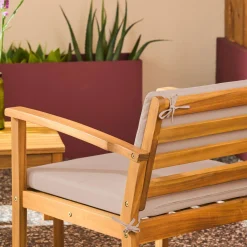 Loungeset acaciahout voor 4 personen