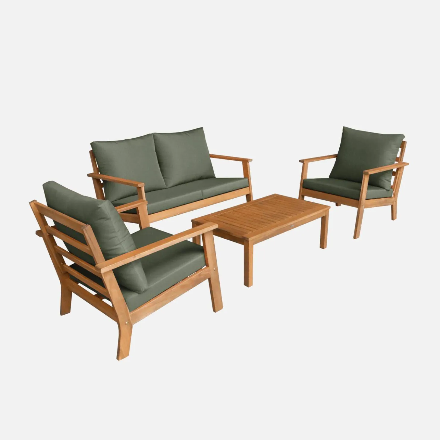 Loungeset met 4 zitplaatsen acaciahout