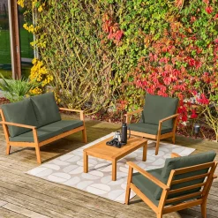 Loungeset met 4 zitplaatsen acaciahout