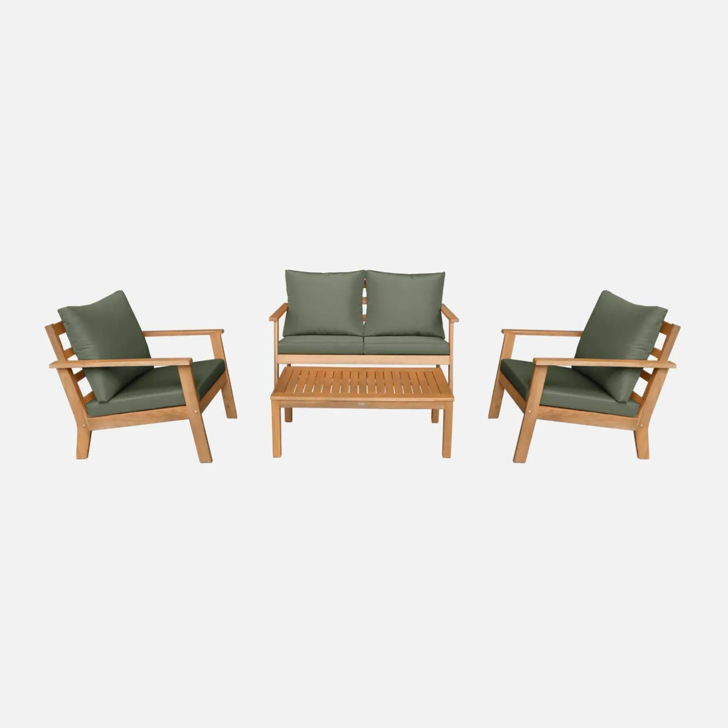 Loungeset met 4 zitplaatsen acaciahout