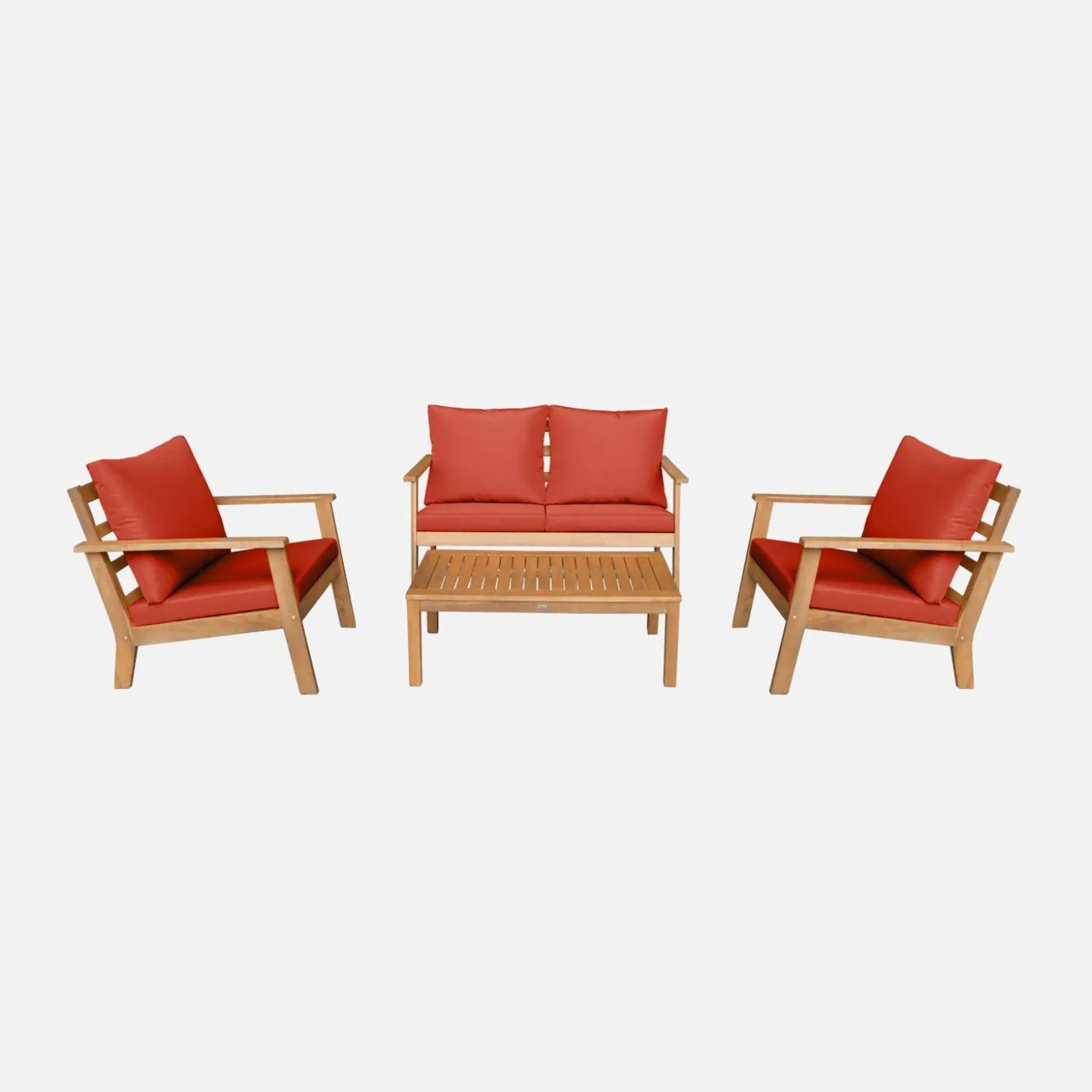 Loungeset met 4 zitplaatsen acaciahout
