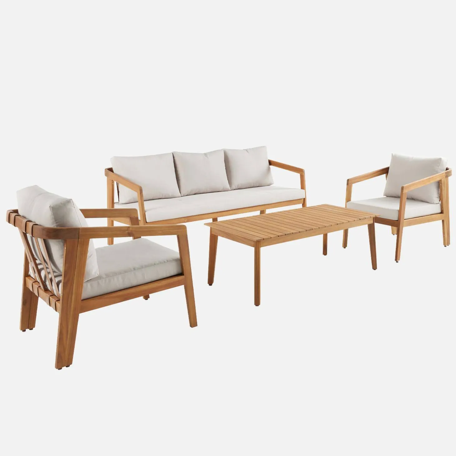 Loungeset 5 persoons acaciahout