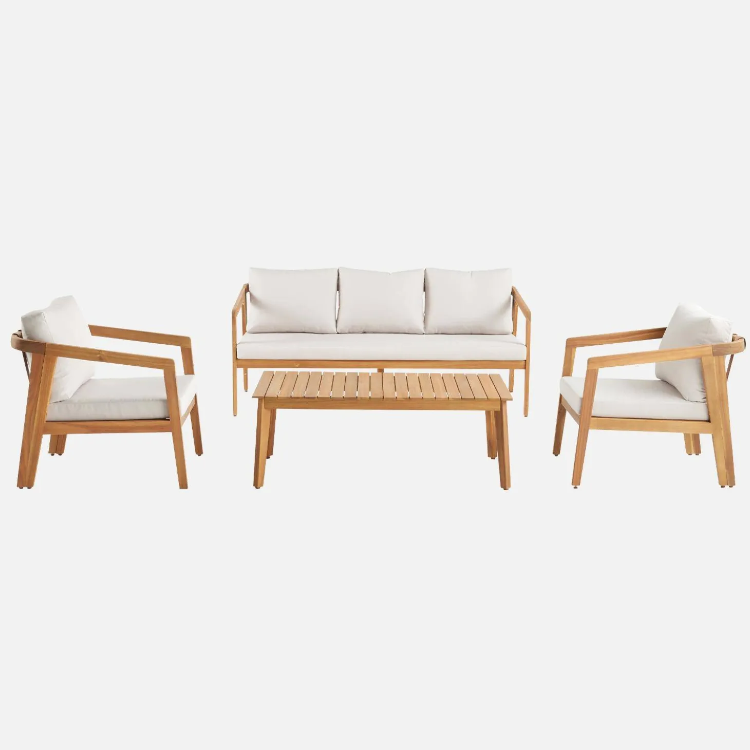 Loungeset 5 persoons acaciahout