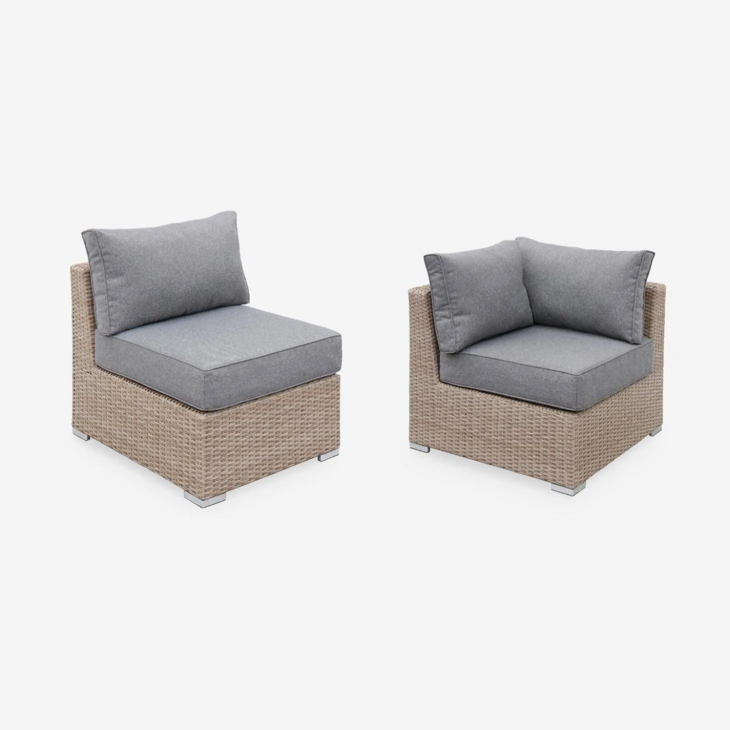 Loungeset 14 plaatsen, rond wicker