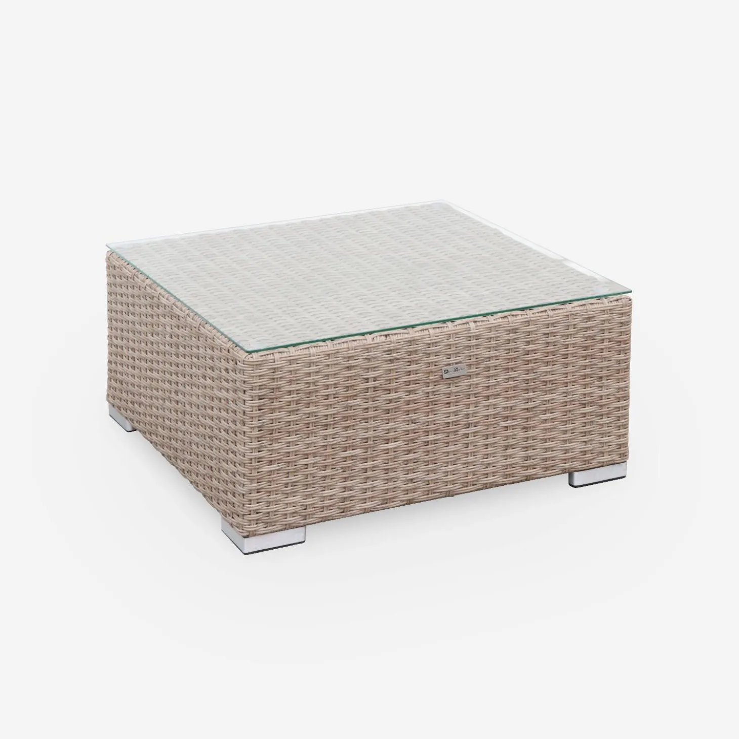 Loungeset 5 plaatsen, rond wicker