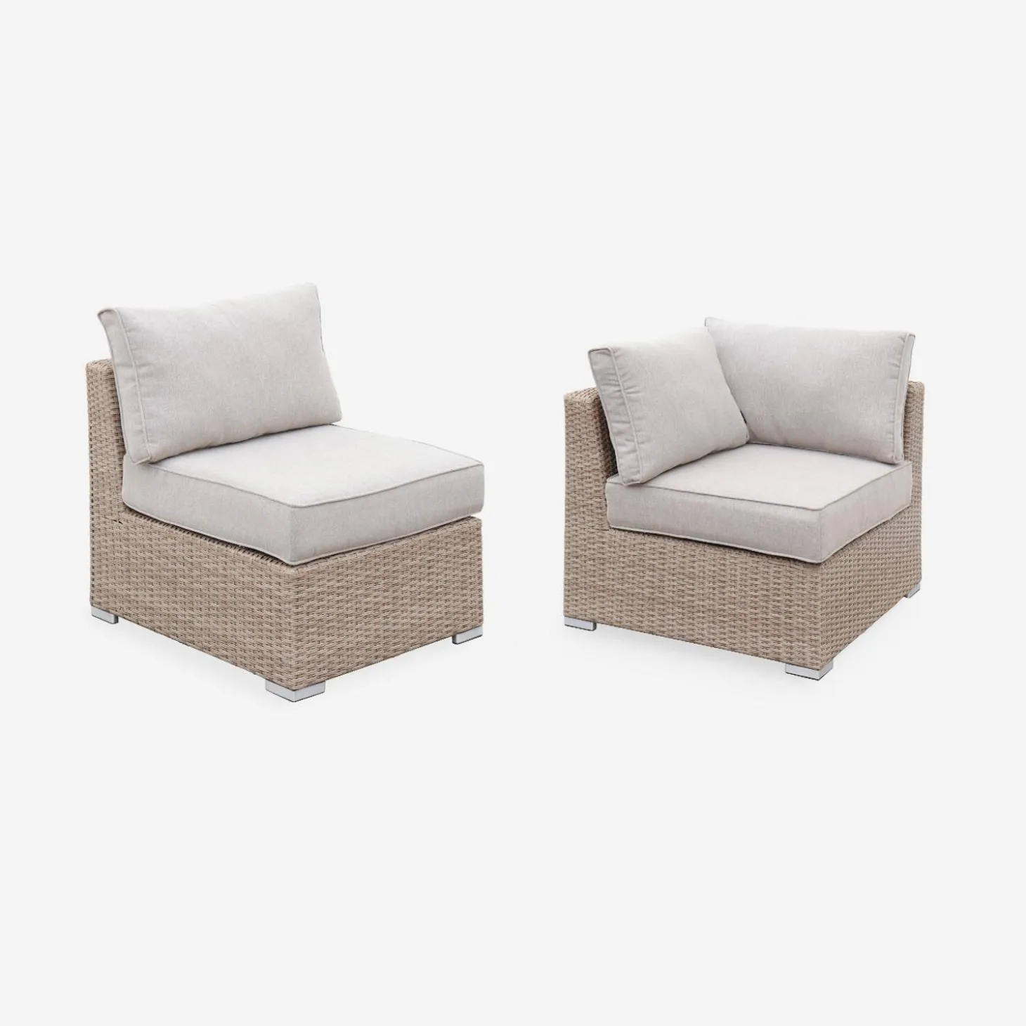 Loungeset 14 plaatsen, rond wicker