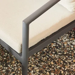 Loungeset voor 4 personen van aluminium en koord