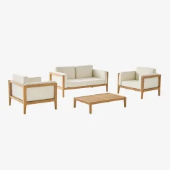 Loungeset voor 4 personen van acaciahout