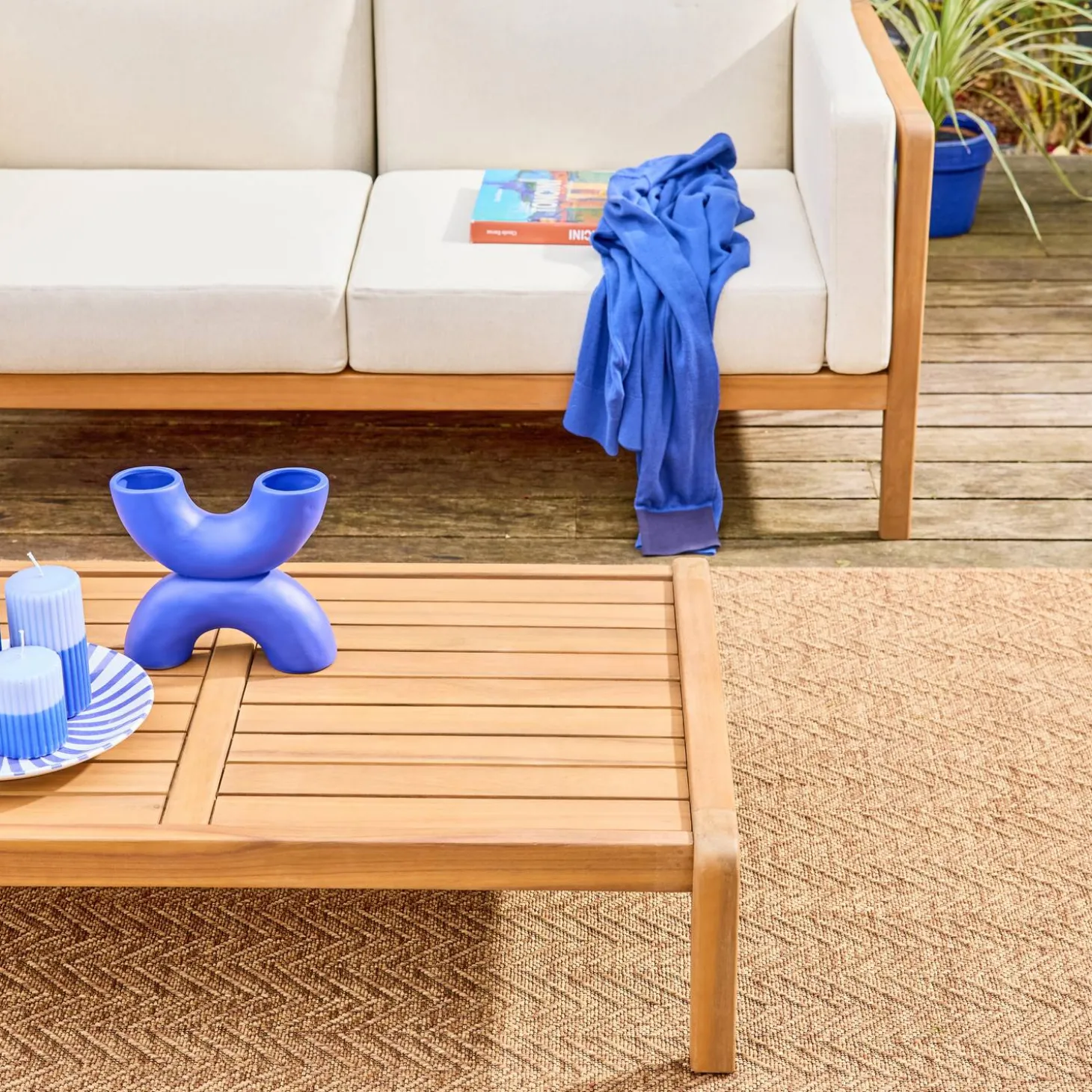 Loungeset voor 4 personen van acaciahout