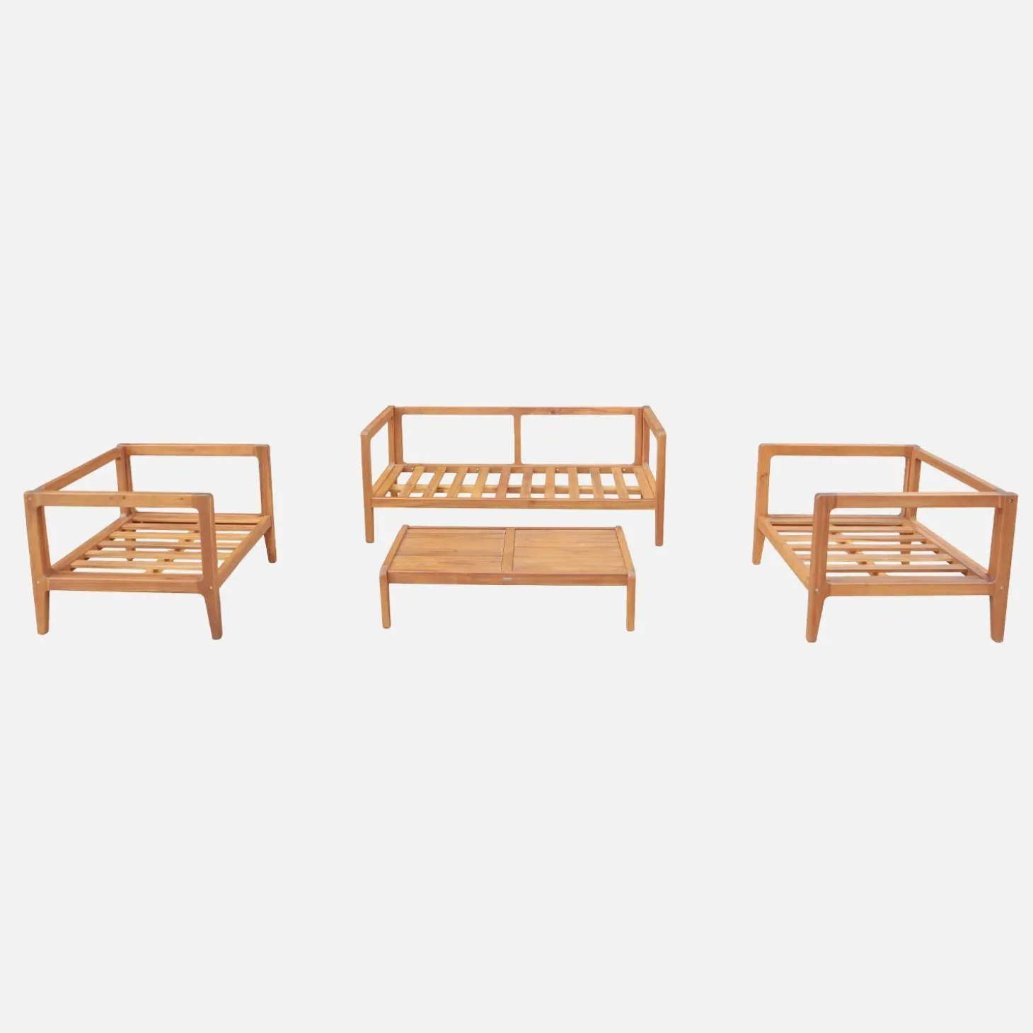 Loungeset voor 4 personen van acaciahout