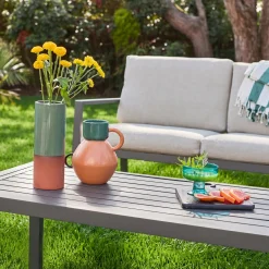 Loungeset 4 zitplaatsen aluminium