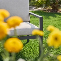 Loungeset 4 zitplaatsen aluminium