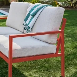 Loungeset 4 zitplaatsen aluminium