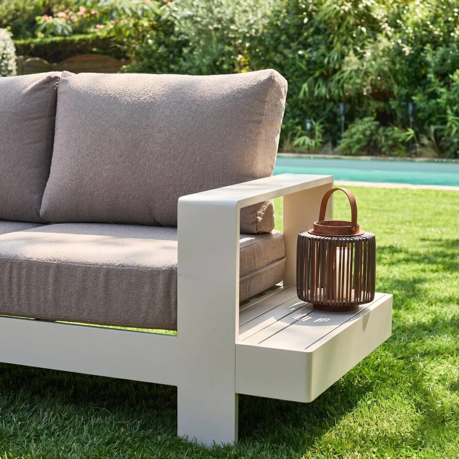 Loungeset 5 zitplaatsen aluminium