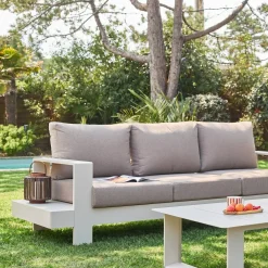 Loungeset 5 zitplaatsen aluminium