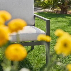 Loungeset 4 zitplaatsen aluminium