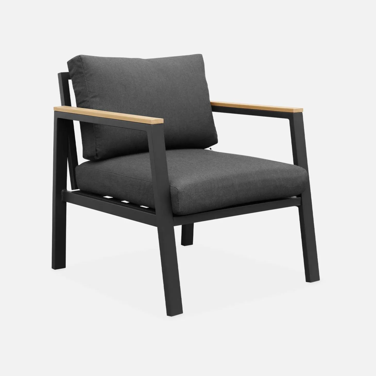 Loungeset, 4-zits, 1 bank, 2 fauteuils, 1 salontafel