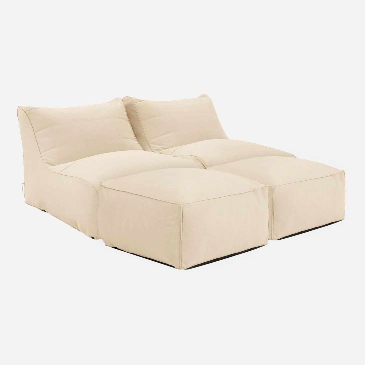 Loungestoelen en poefs voor buiten olefine (set van 2)