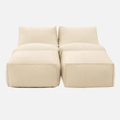 Loungestoelen en poefs voor buiten olefine (set van 2)