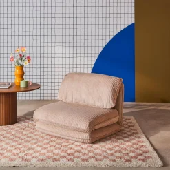 Loungestoel met slaapfunctie corduroy fauteuil