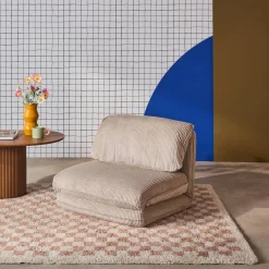 Loungestoel met slaapfunctie corduroy fauteuil