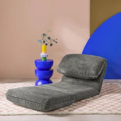 Loungestoel met slaapfunctie corduroy fauteuil