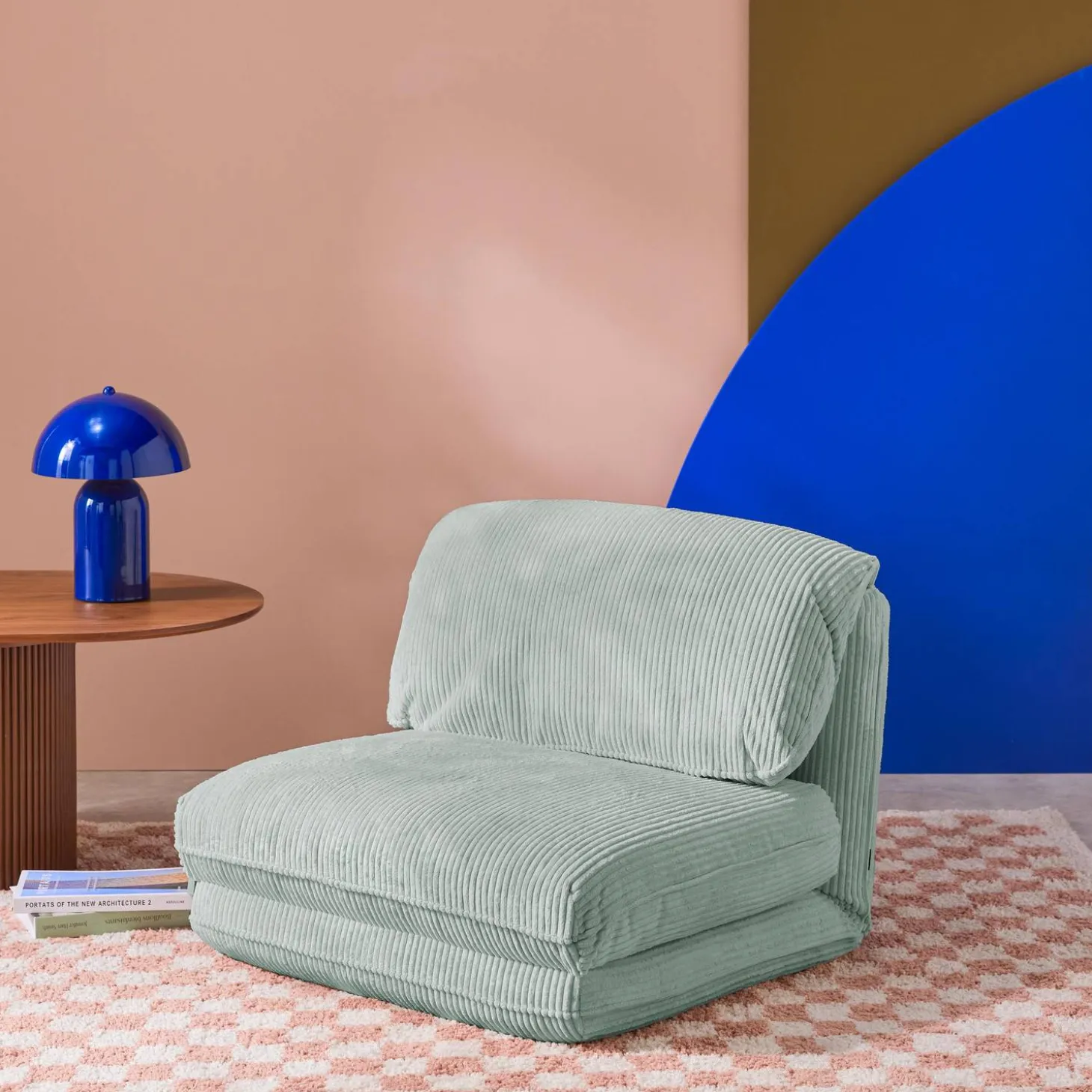 Loungestoel met slaapfunctie corduroy fauteuil