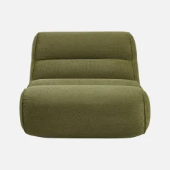 Loungestoel, 1-zits fauteuil van chenille stof