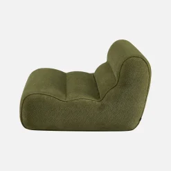 Loungestoel, 1-zits fauteuil van chenille stof