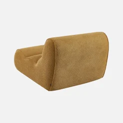 Loungestoel, 1-zits fauteuil van chenille stof