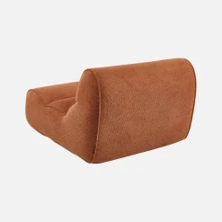 Loungestoel, 1-zits fauteuil van chenille stof