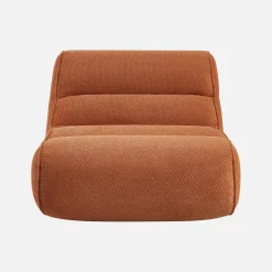 Loungestoel, 1-zits fauteuil van chenille stof