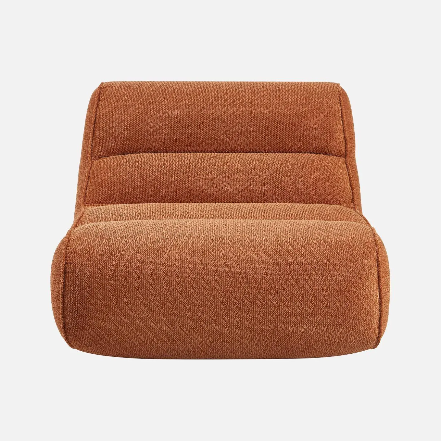 Loungestoel, 1-zits fauteuil van chenille stof