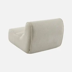 Loungestoel, 1-zits fauteuil van chenille stof