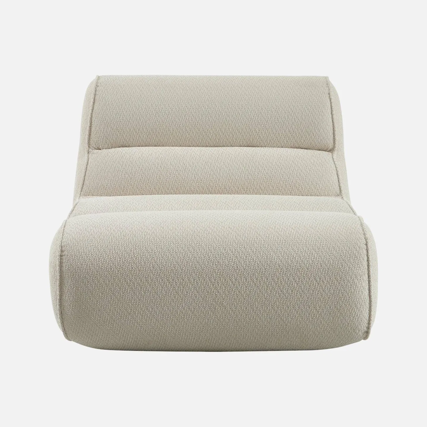 Loungestoel, 1-zits fauteuil van chenille stof