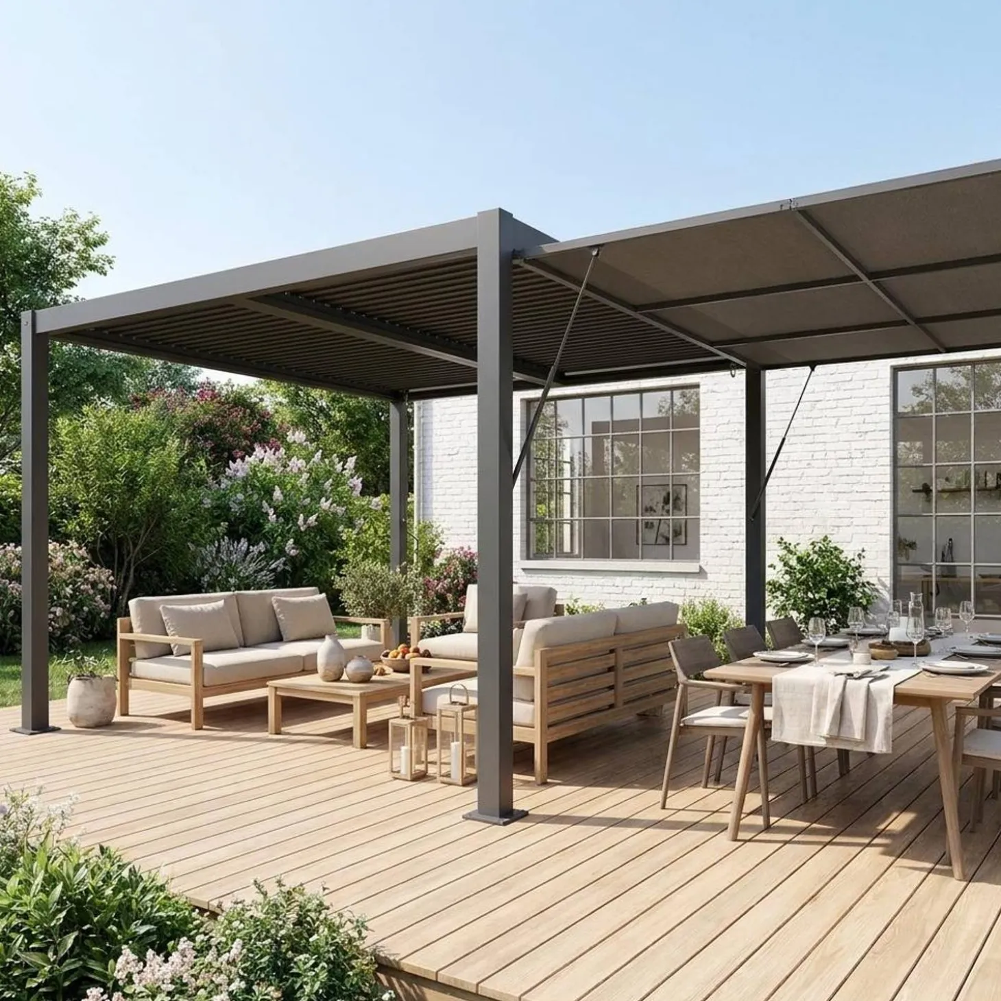 Luifel 4m voor Palace pergola