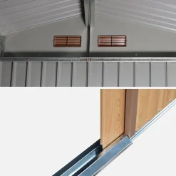 Metaal tuinberging 5,29m² met verankeringsset