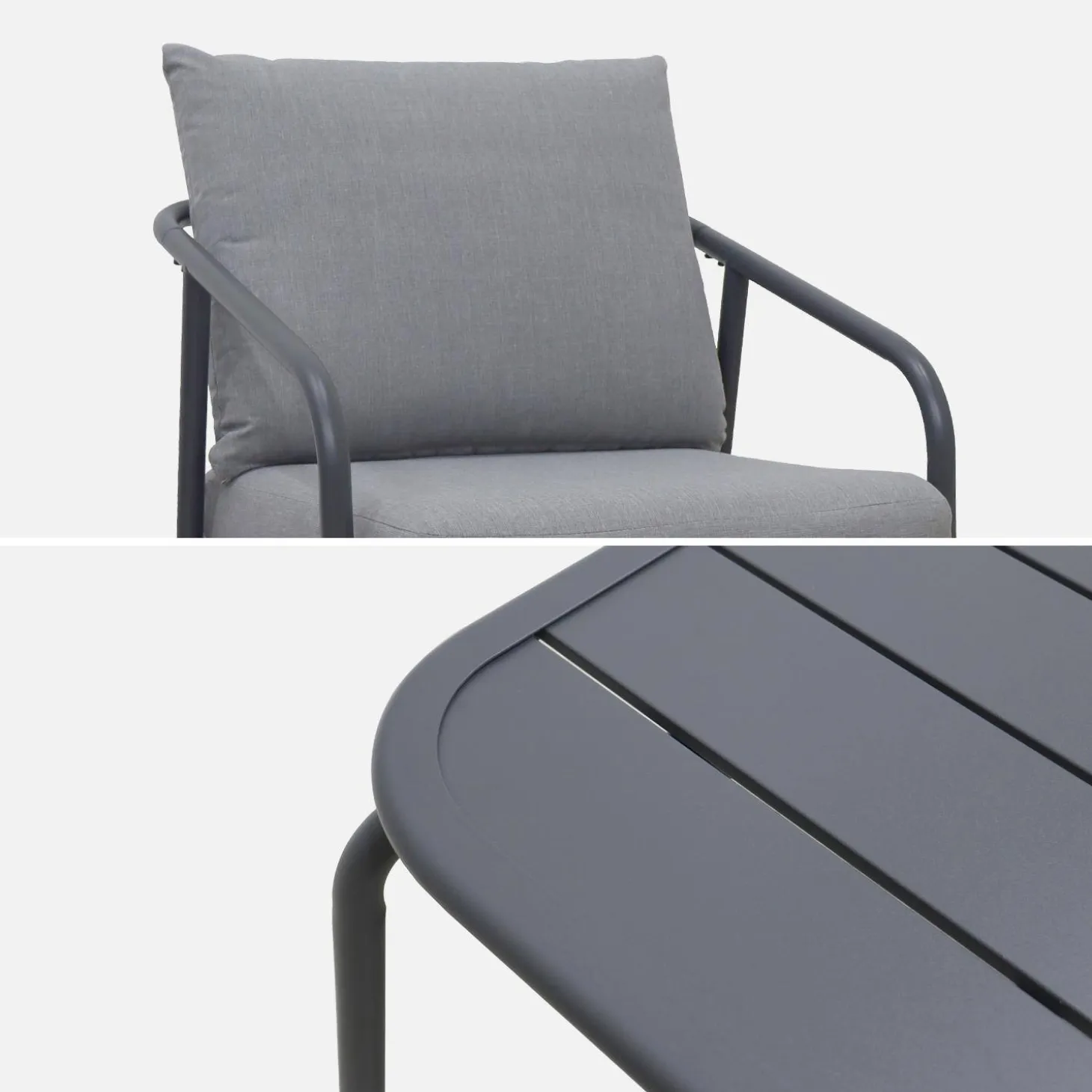 Metalen loungeset, 4 zits