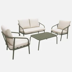 Metalen loungeset, 4 zits