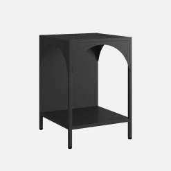 Metalen nachtkastje, industriële bijzettafel