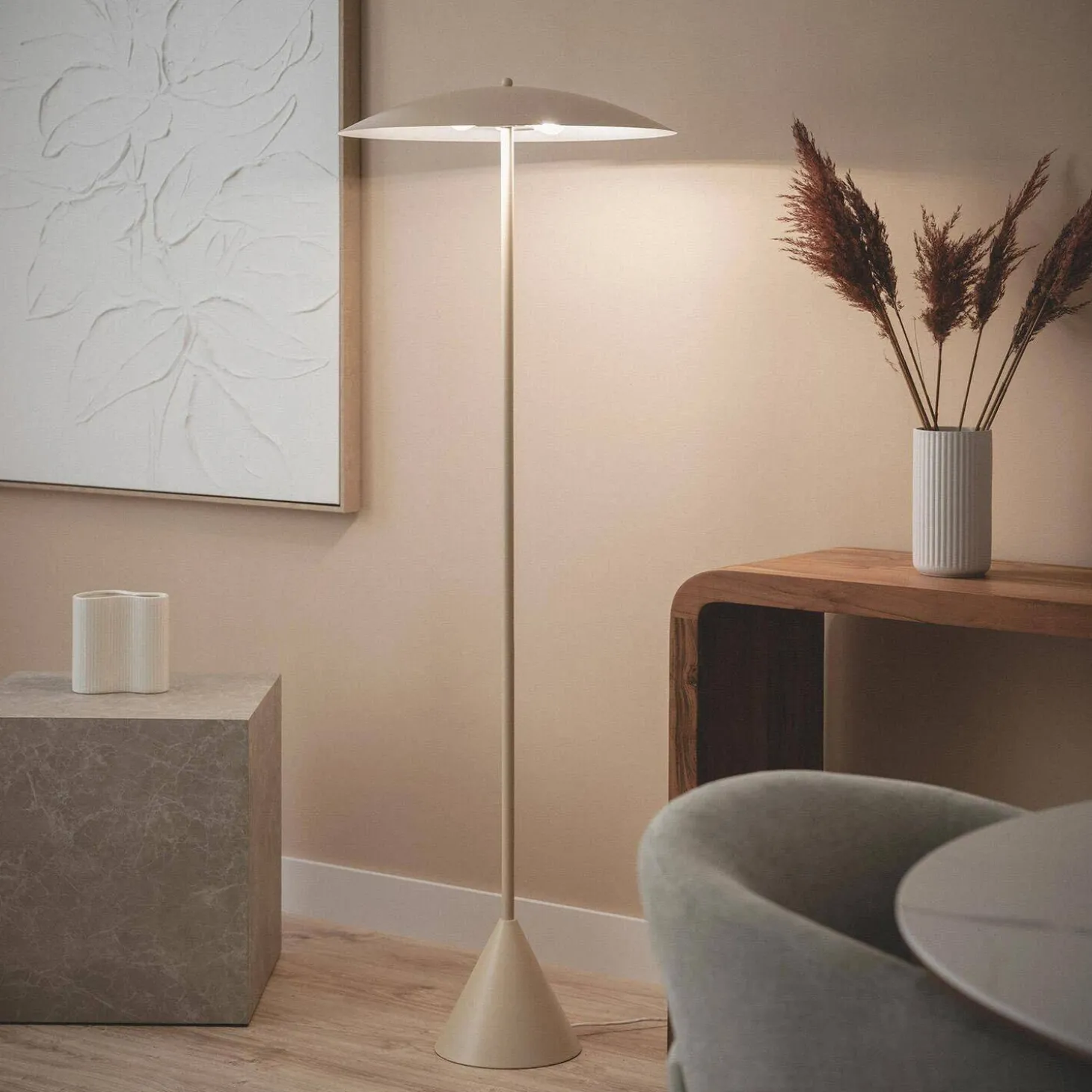 Metalen vloerlamp voor binnen Ø50cm