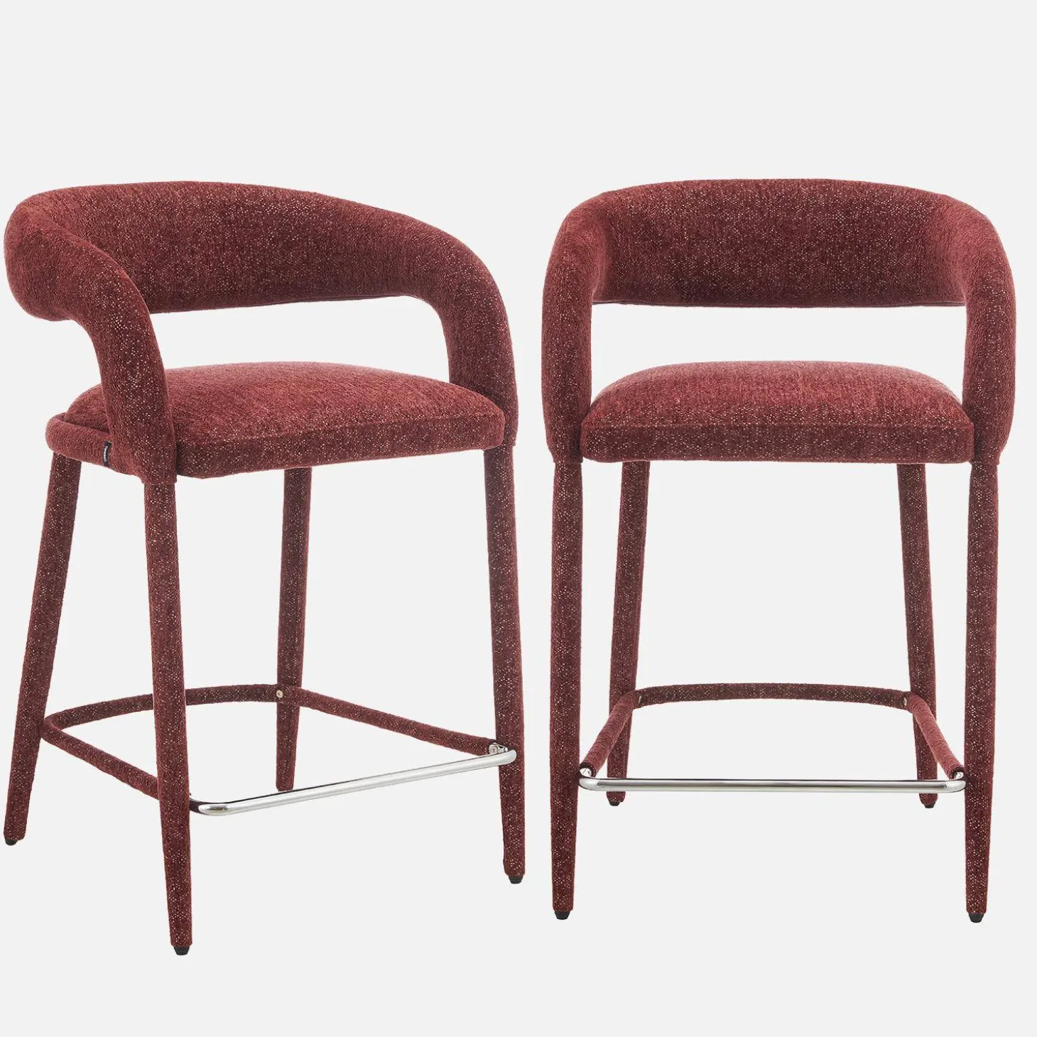 Moderne barkruk van stof (set van 2)