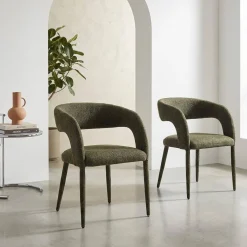Moderne stoel van stof (set van 2)