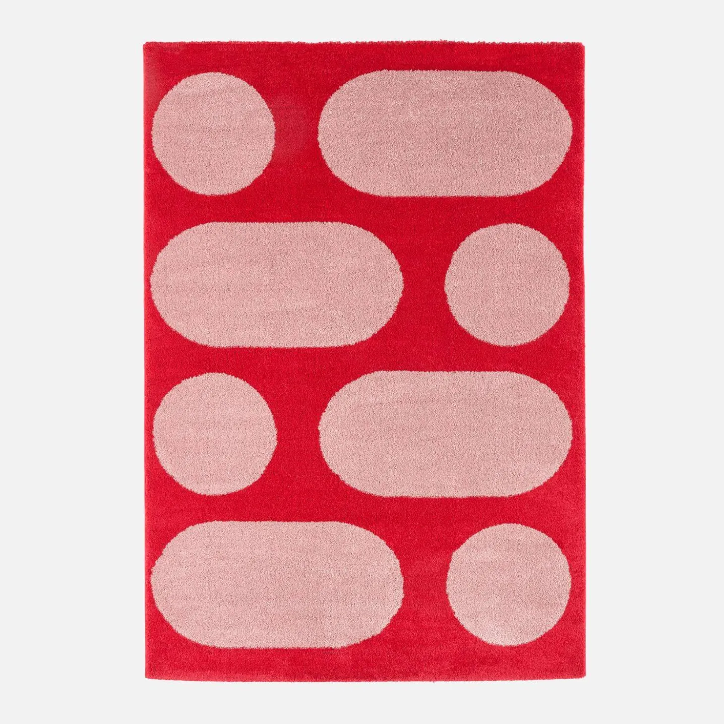 Modern interieurtapijt, rood