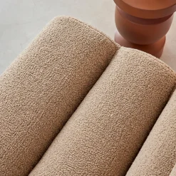 Modulaire bank getextureerde bouclé 3 zitplaatsen met voetenbankje