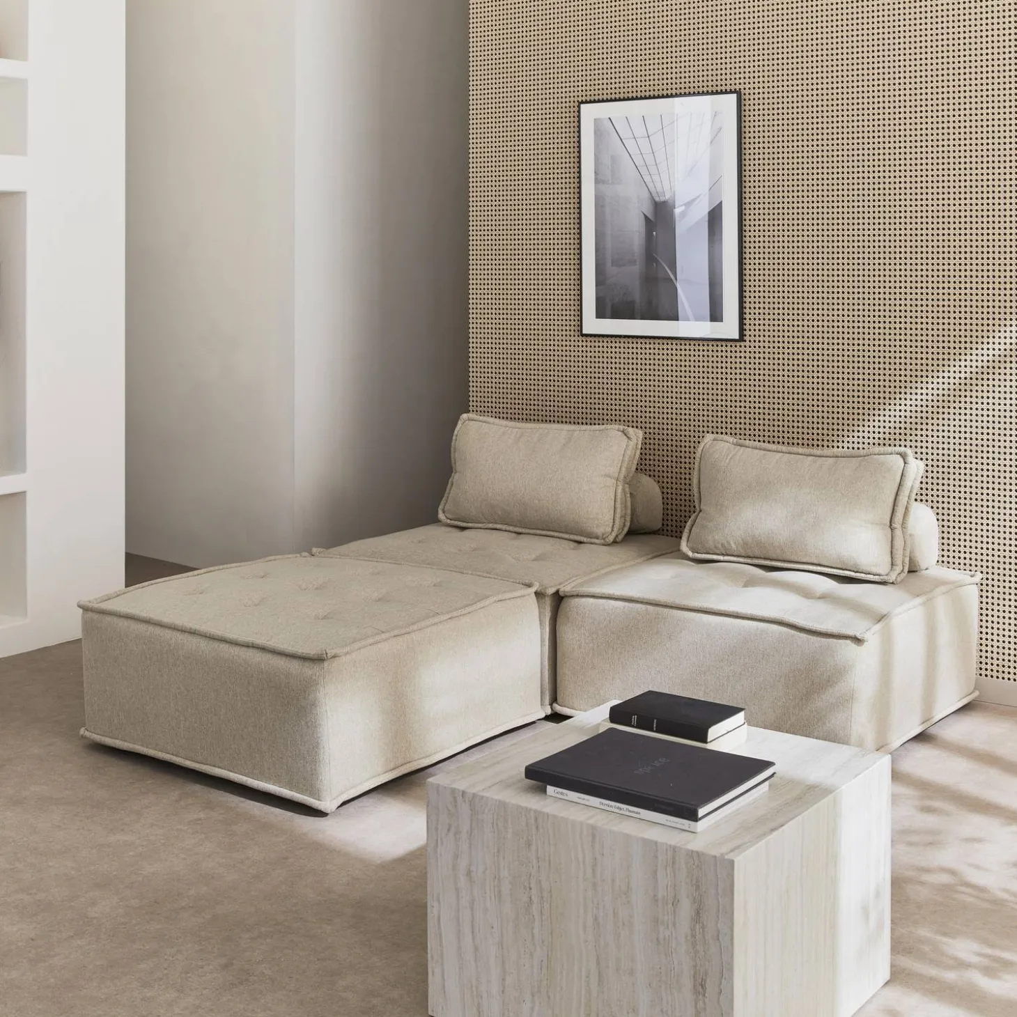 Modulaire fauteuils in stof (Set van 3)